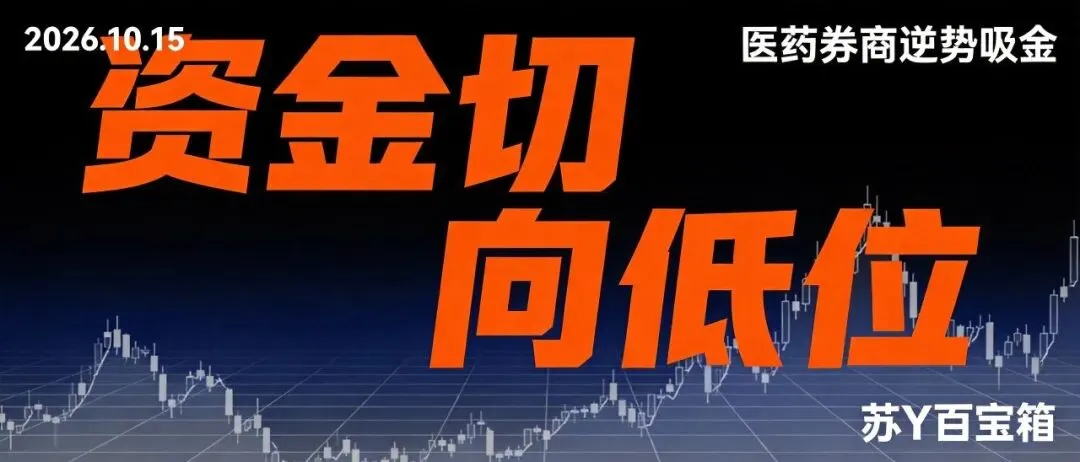 1015龙虎榜丨医药券商齐发力,资金切向低位防御