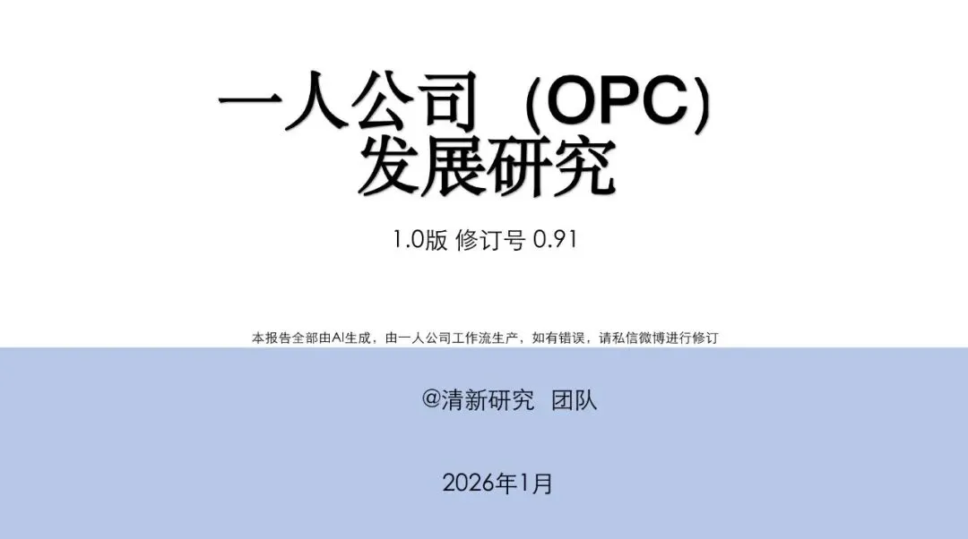 清华大学:一人公司发展研究报告