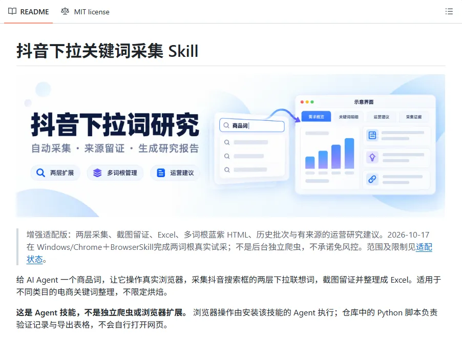 自动采集抖音下拉词,生成研究报告,用来找商品卖点和内容选题(附教程+开源)