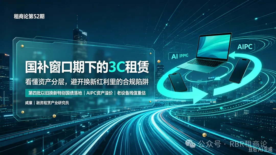 租商论·第52期 产业研报 国补窗口期下的3C租赁:看懂资产分层,避开换新红利里的合规陷阱