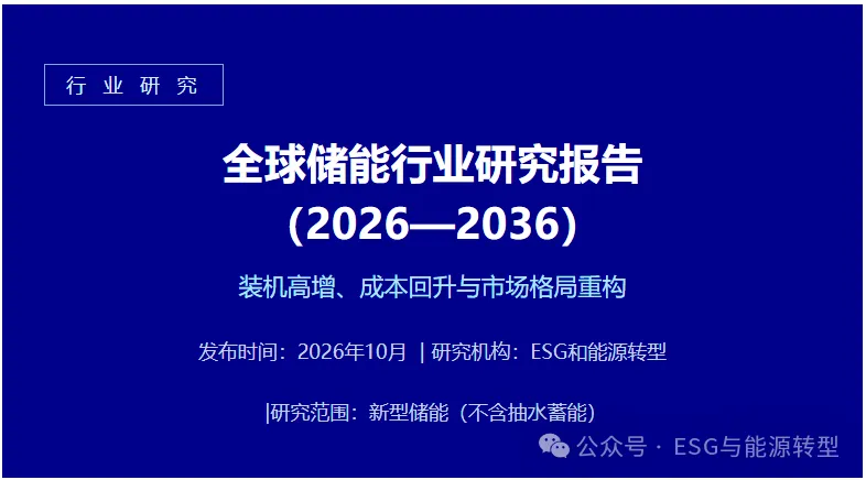 全球储能行业研究报告 (2026—2036)