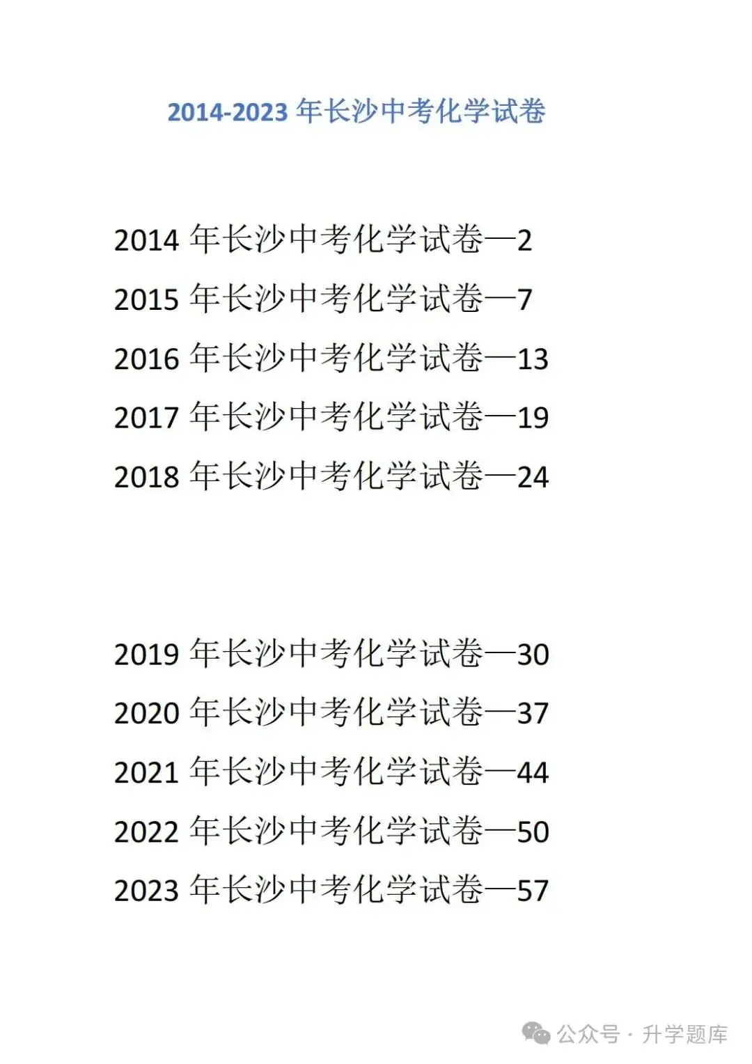 【中考刷题系列】——2014-2023年长沙中考化学试题+答案解析(可下载打印) 第3张 【中考刷题系列】——2014-2023年长沙中考化学试题+答案解析(可下载打印) 第3张