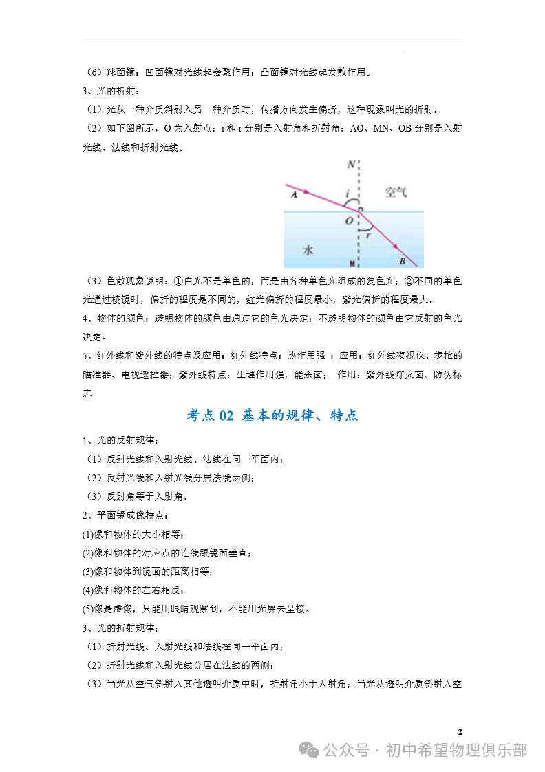中考物理专题05 光现象 第2张 中考物理专题05 光现象 第2张