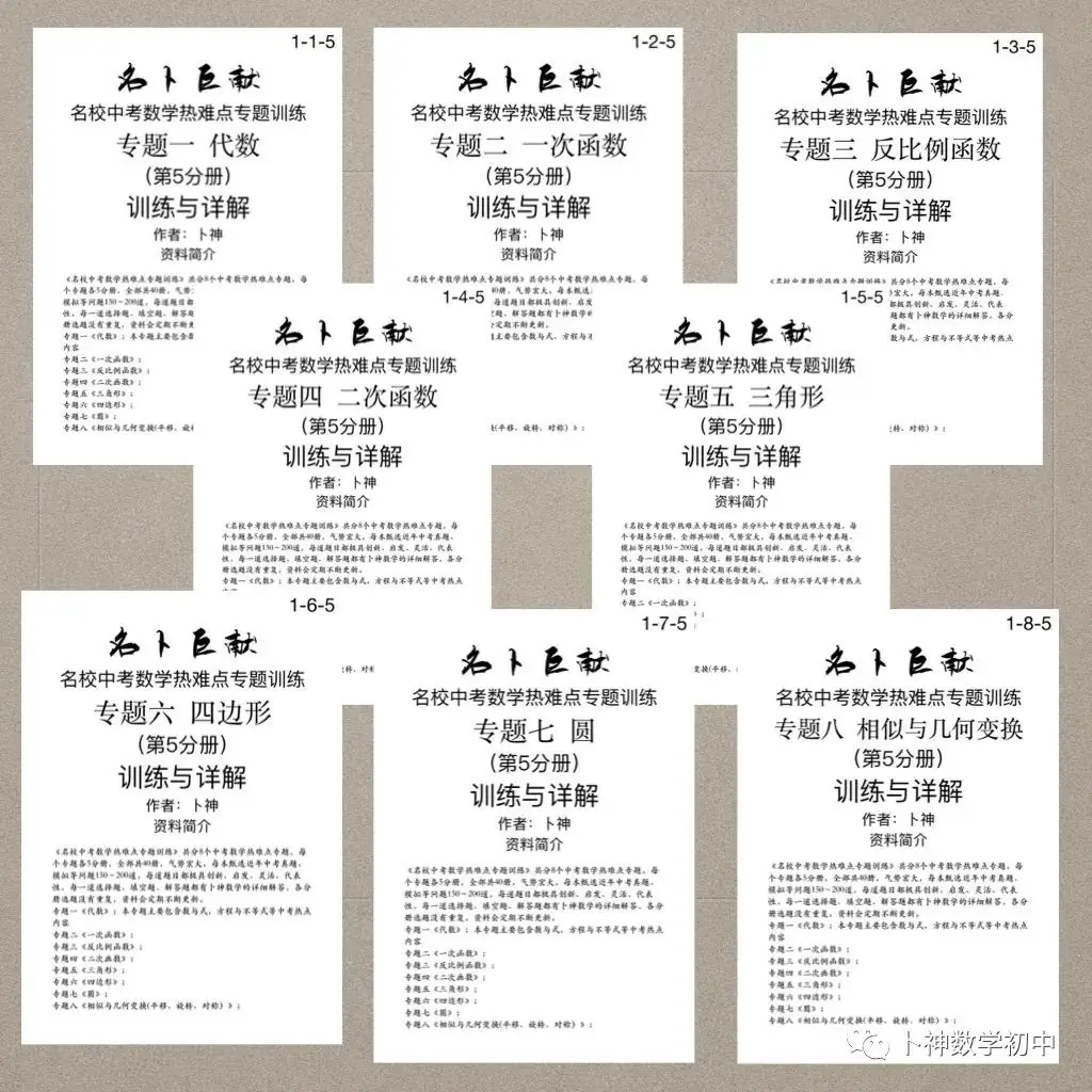 40本中考专题复习巨作!《名校中考数学热难点专题训练》代数/一次函数/反比例函数/二次函数/三角形/四边形/圆/相似与几何变换/ 第57张