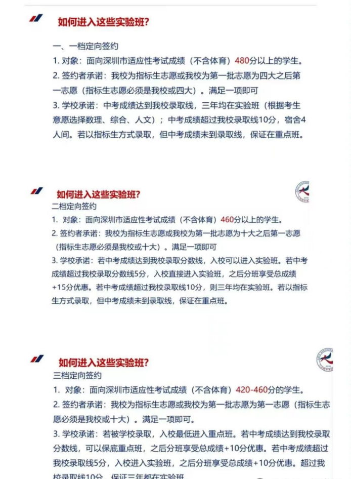 2024深圳中考签约有什么条件?这13所高中已经公布! 第9张 2024深圳中考签约有什么条件?这13所高中已经公布! 第9张