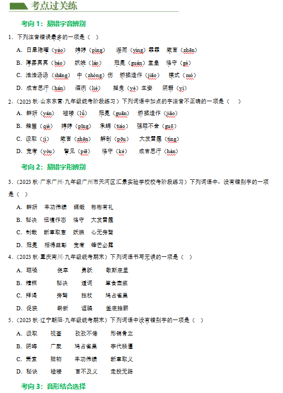 2024年中考语文第一轮复习(PPT课件+配套讲义+配套练习),全面巩固提升,收藏打印给孩子,考试轻松突破120分!-第15张图片-四季读书网