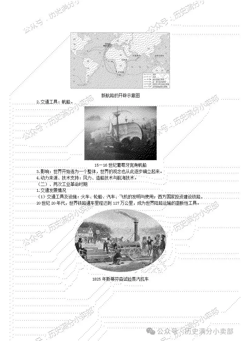 2024中考历史专项总结之跨学科(历史上水陆交通的发展)-第5张图片-四季读书网
