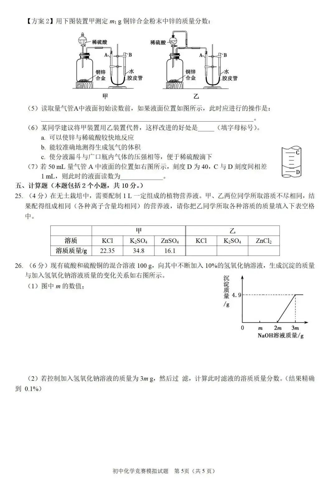 【中考必备】九年级化学一轮复习基础知识记背清单(可下载)-第65张图片-四季读书网
