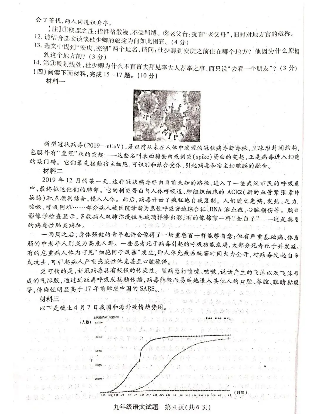 2020徐州铜山+睢宁+邳州中考一模语文+数学+英语+物理+化学试卷+答案-第4张图片-四季读书网