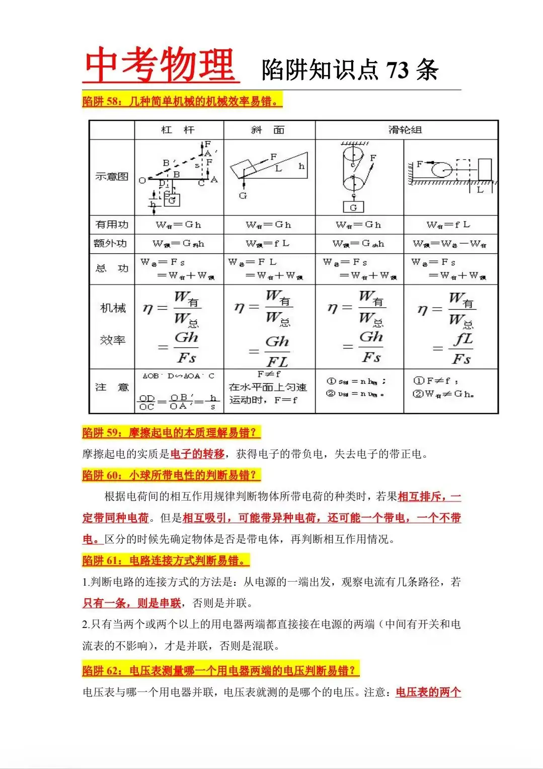 【中考必备】加我微信,免费领取《中考物理73条陷阱知识点》电子版-第5张图片-四季读书网 【中考必备】加我微信,免费领取《中考物理73条陷阱知识点》电子版-第5张图片-四季读书网