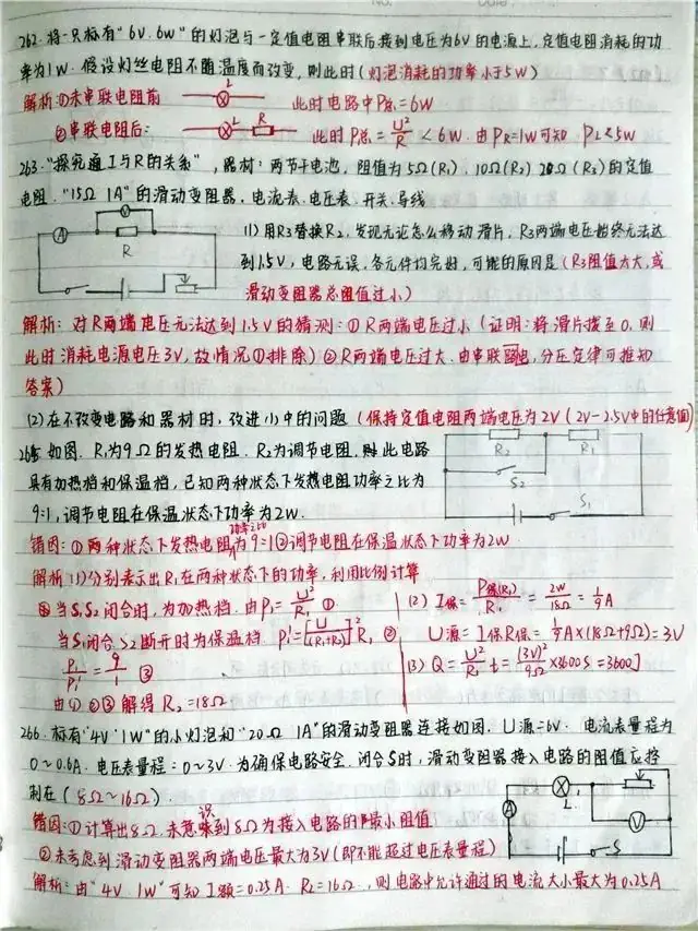中考学霸物理错题集,跟着学霸一起学,考前提分见效快!-第9张图片-四季读书网
