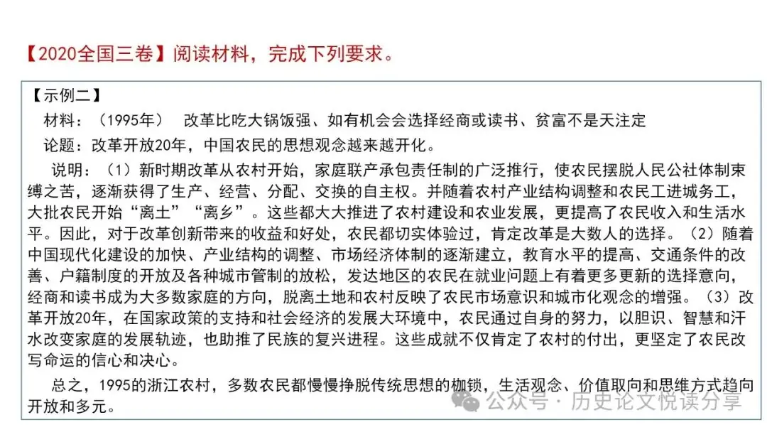 高考历史小论文题型分类及答题技巧-第23张图片-四季读书网
