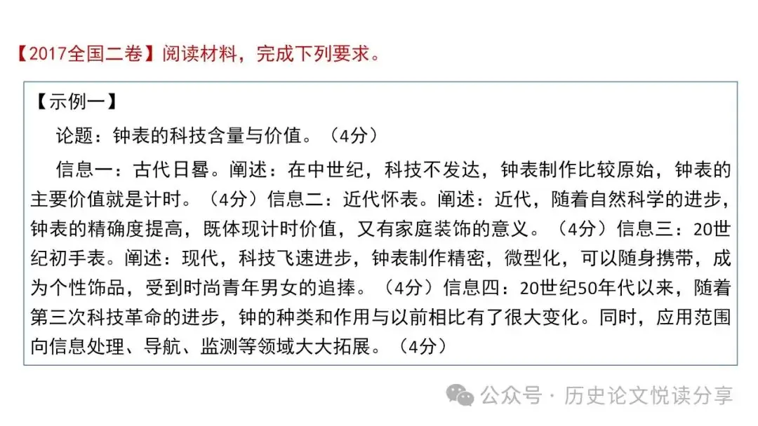 高考历史小论文题型分类及答题技巧-第97张图片-四季读书网