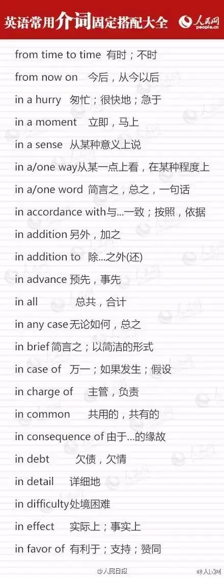 干货!这九类介词用法辨析,中考英语必考(附固定搭配)-第4张图片-四季读书网