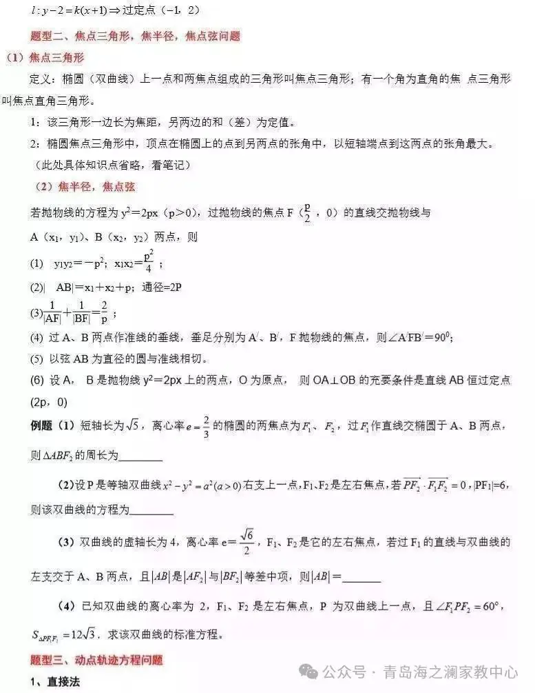 2024高考数学必考、常考知识点和重要题型全梳理(转给孩子) 第18张 2024高考数学必考、常考知识点和重要题型全梳理(转给孩子) 第18张