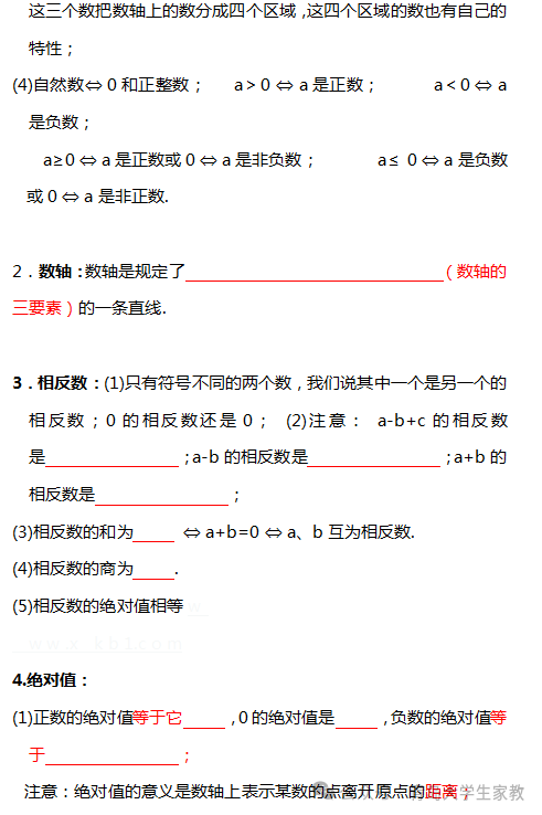 【中考数学】知识点归纳总结及典型试题汇总-第2张图片-四季读书网