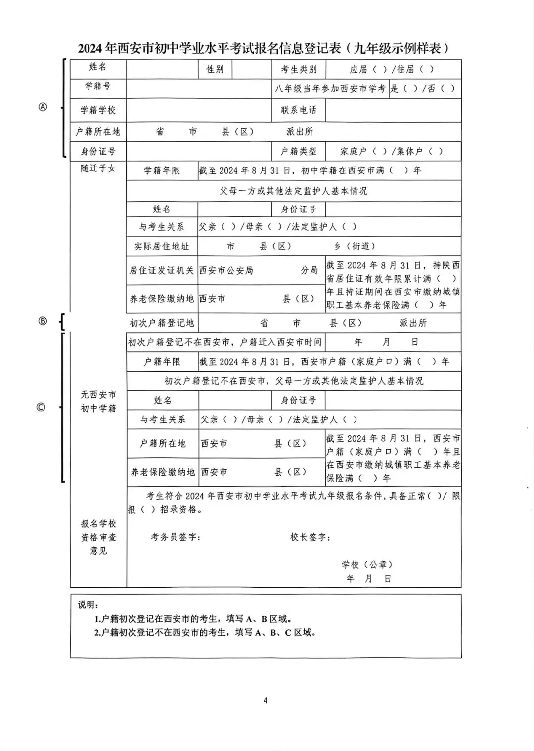 【西安各区具体中考报名须知来了】未央、莲湖、临潼、鄠邑中考和八年级学考报名须知-第1张图片-四季读书网
