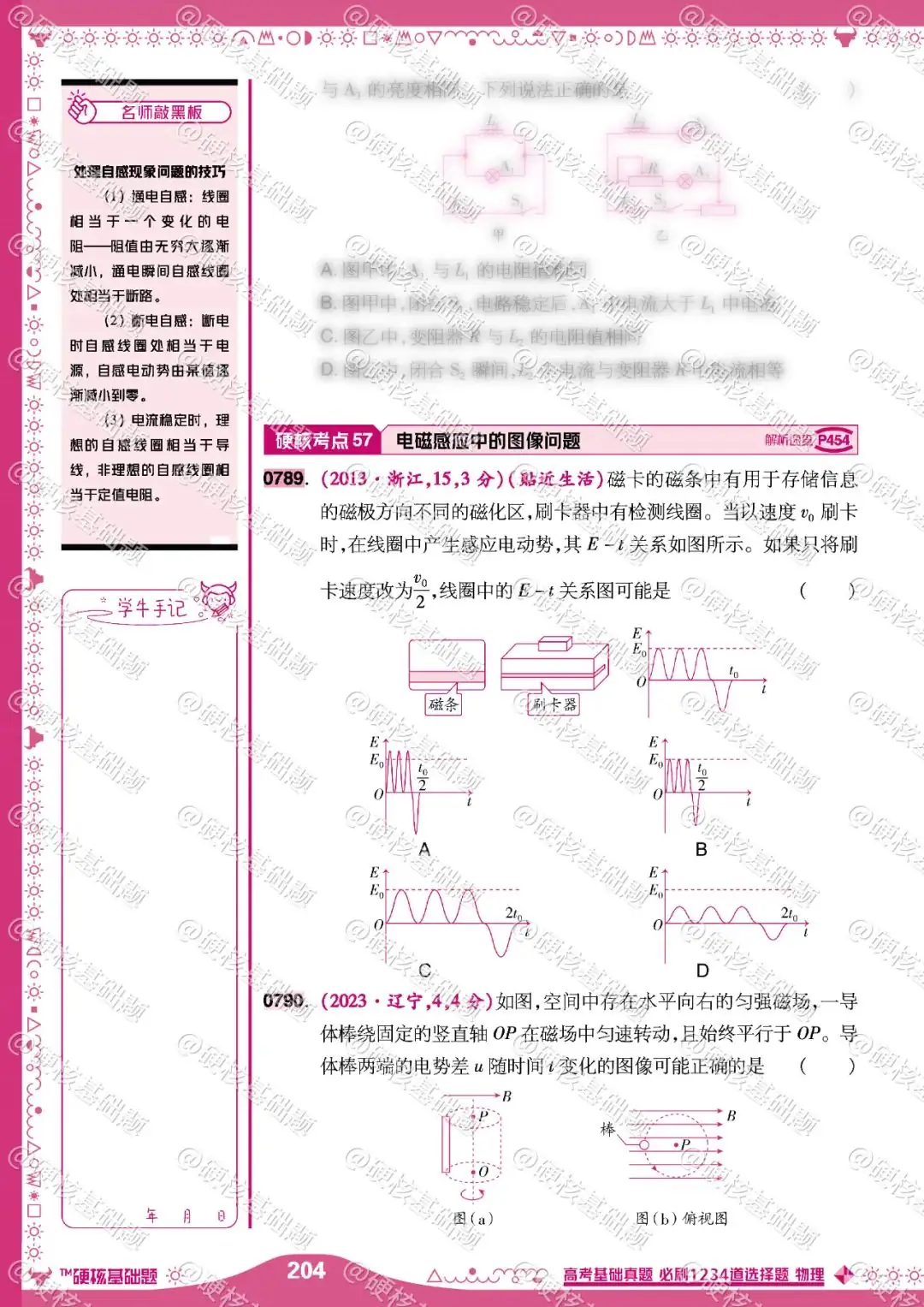 硬核《高考基础真题》物理 必刷1234道选择题 硬核考点57:电磁感应中的图像问题 第1张 硬核《高考基础真题》物理 必刷1234道选择题 硬核考点57:电磁感应中的图像问题 第1张