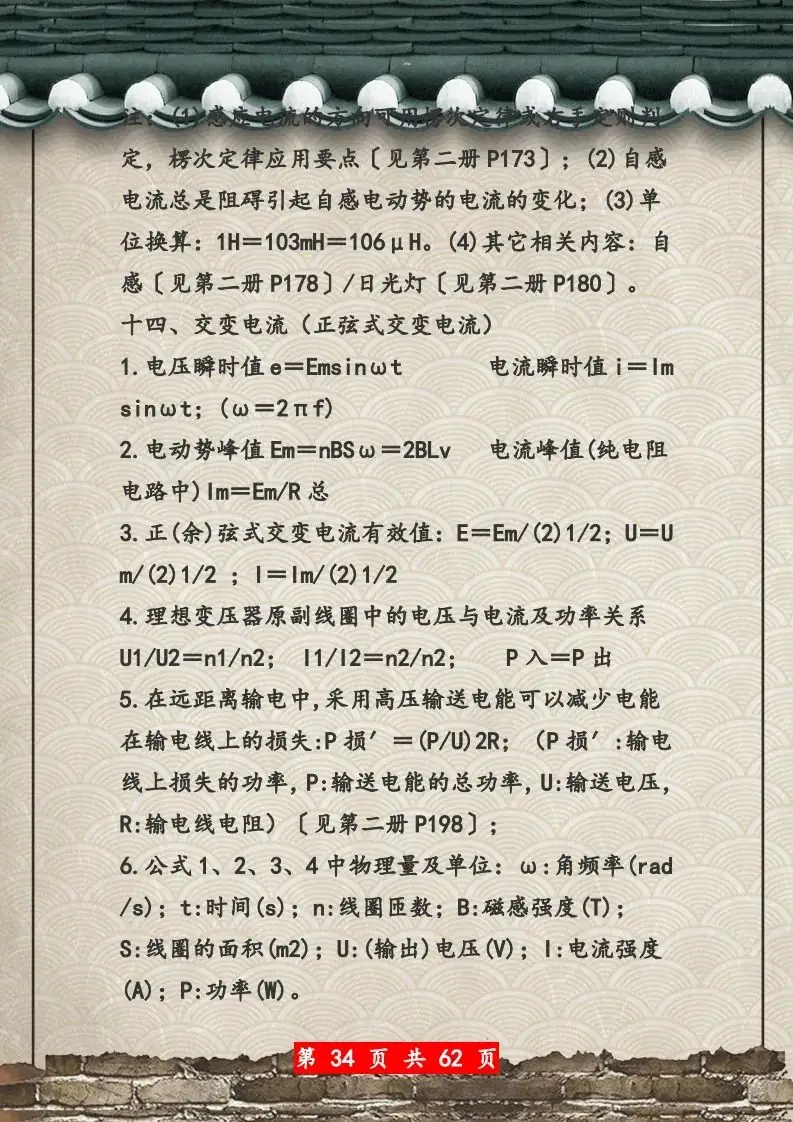【高考物理】高考物理62页总复习知识网络一览表-第34张图片-四季读书网
