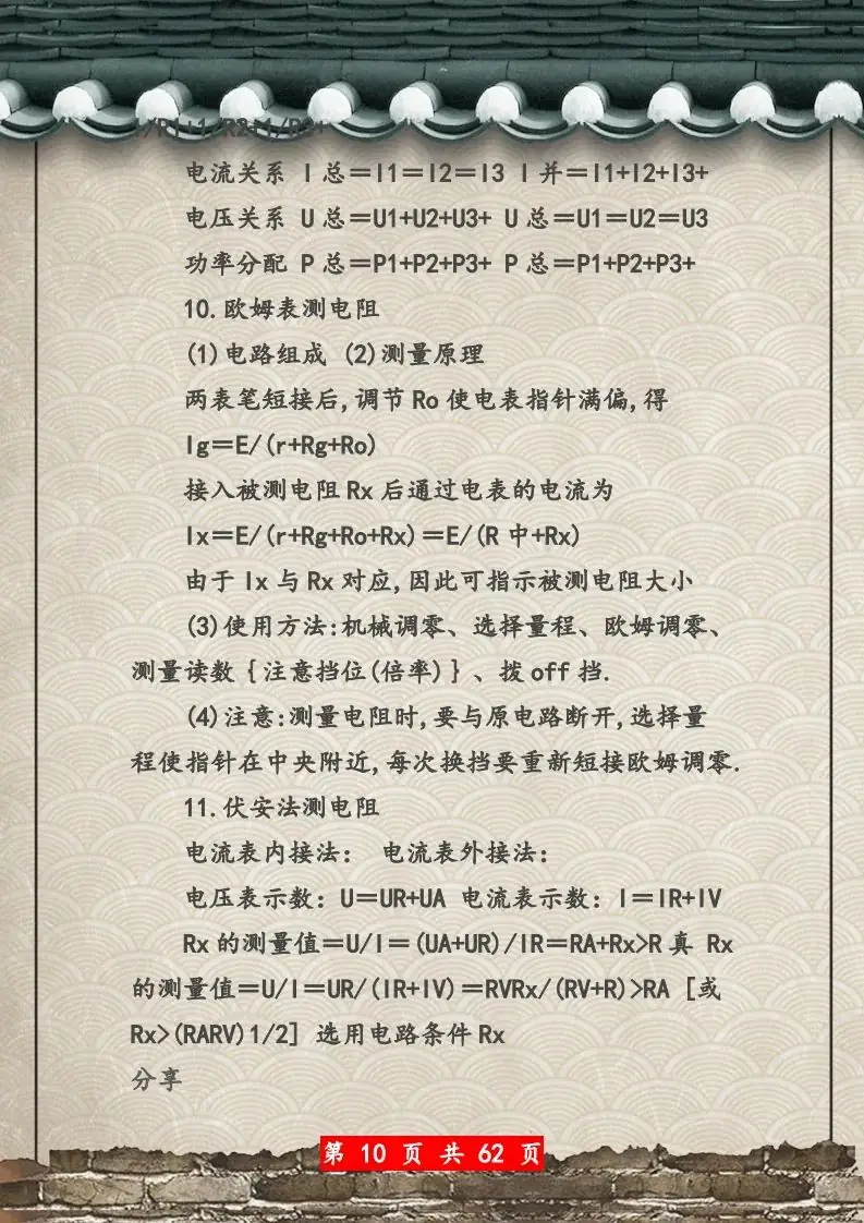 【高考物理】高考物理62页总复习知识网络一览表-第10张图片-四季读书网