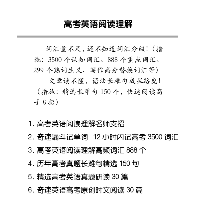 14届高考冲刺精品!2024年奇速英语《高考英语考前30天》热销!高三冲刺必备-第3张图片-四季读书网 14届高考冲刺精品!2024年奇速英语《高考英语考前30天》热销!高三冲刺必备-第3张图片-四季读书网