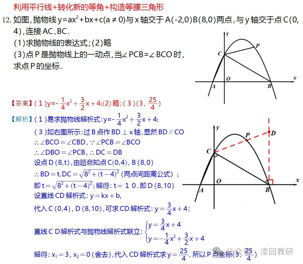 中考重难点,二次函数压轴处理思路-第26张图片-四季读书网