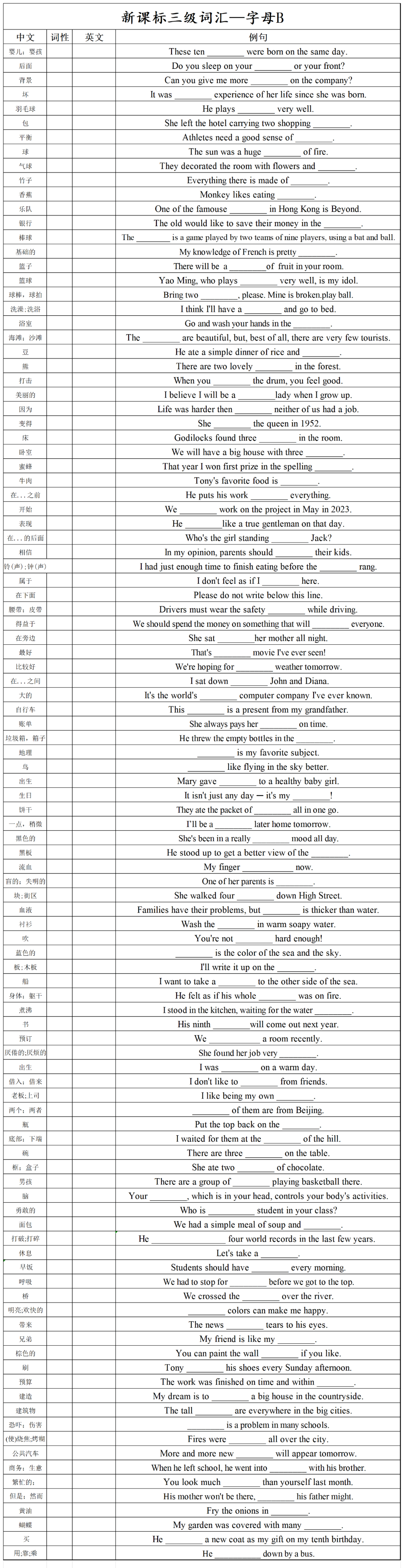 2024中考英语新课标三级词汇检测+答案(可下载)-第3张图片-四季读书网 2024中考英语新课标三级词汇检测+答案(可下载)-第3张图片-四季读书网