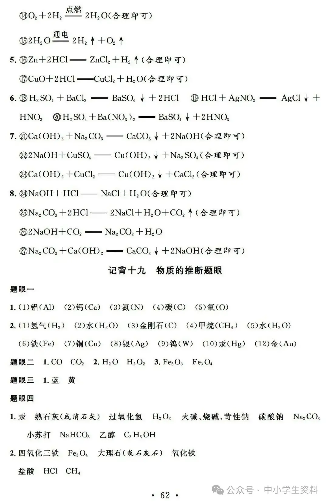 中考化学基础知识巩固-第62张图片-四季读书网