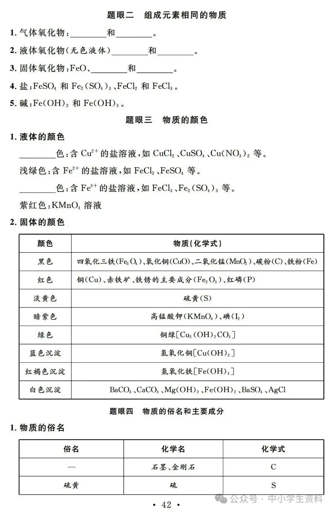 中考化学基础知识巩固-第43张图片-四季读书网