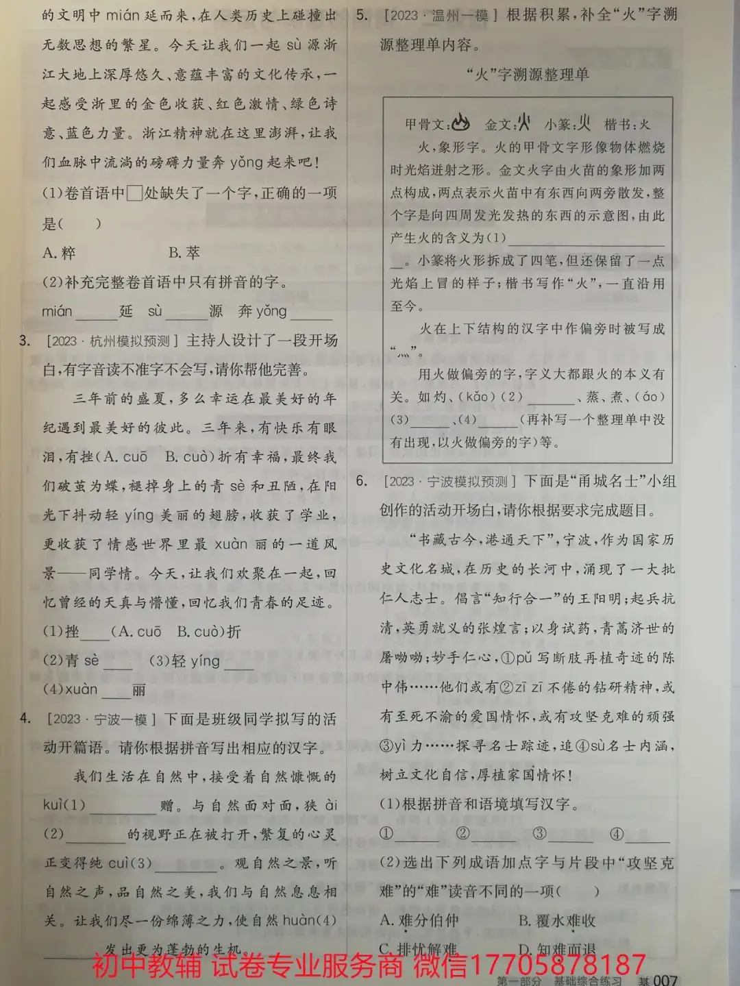2024全品中考 复习方案 语文-第118张图片-四季读书网
