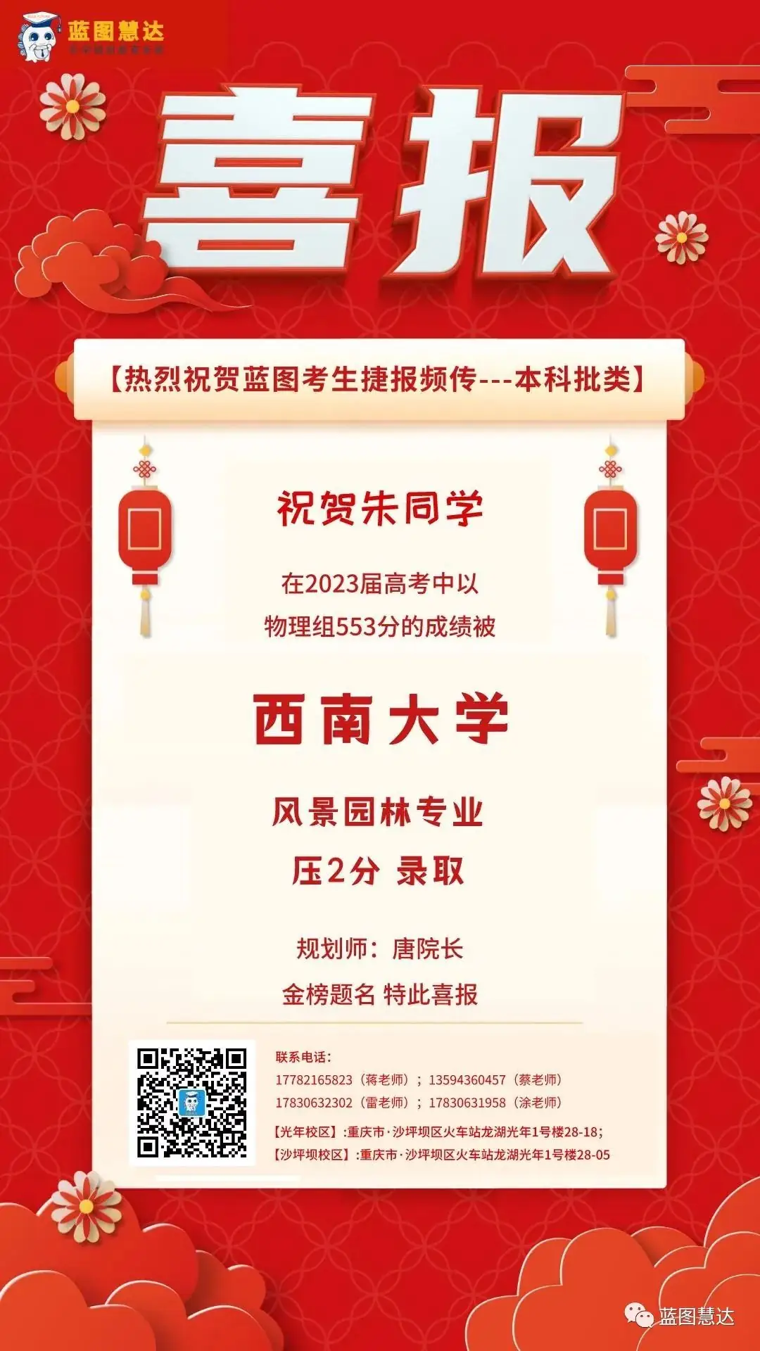 喜报 | 蓝图慧达2023年高考录取金榜-第40张图片-四季读书网 喜报 | 蓝图慧达2023年高考录取金榜-第40张图片-四季读书网