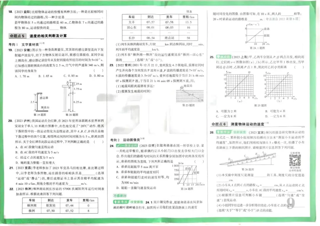 2024版万唯中考物理真题分类-第10张图片-四季读书网