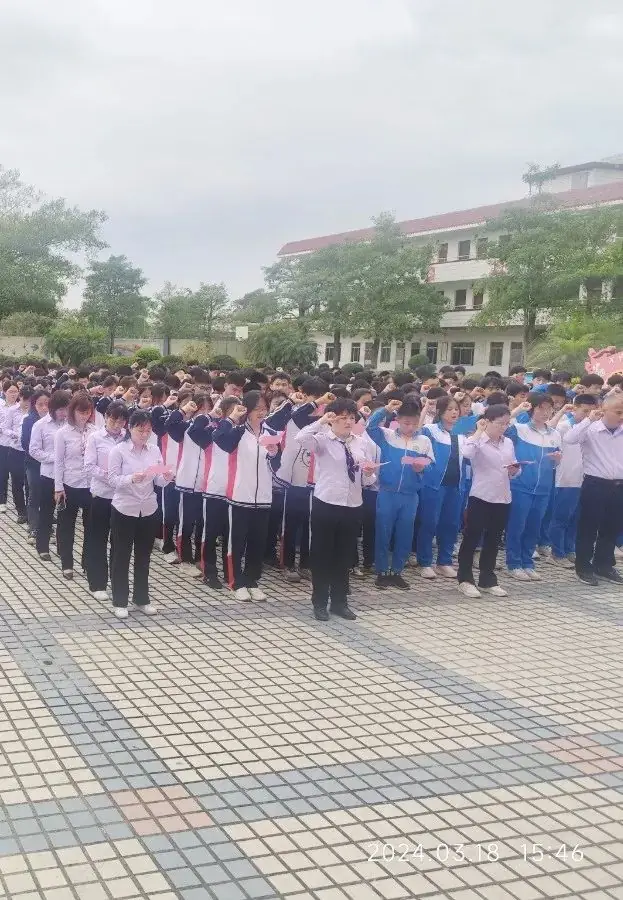 兴宁陂西中学举行中考百日誓师活动-第7张图片-四季读书网