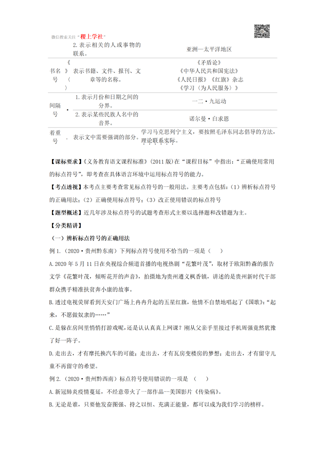 中考语文一轮复习专题03 标点符号-第2张图片-四季读书网