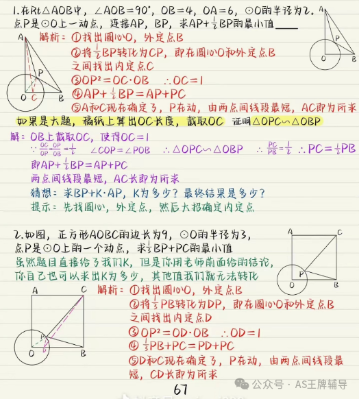 中考几何阿氏圆模型-第4张图片-四季读书网