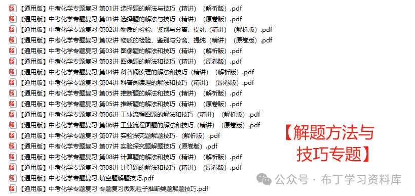 中考化学资料目录-第2张图片-四季读书网 中考化学资料目录-第2张图片-四季读书网