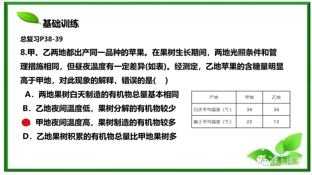 小中考复习课件8-----初一下绿色植物的呼吸作用-第21张图片-四季读书网