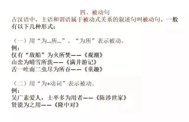 中考语文文言文五种常见特殊句型详解,高分必备!-第12张图片-四季读书网