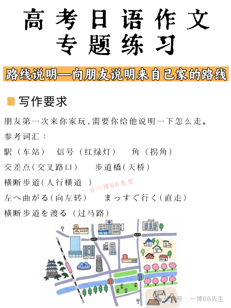高考日语应用文—路线说明(向朋友说明来自己家的路线)-第2张图片-四季读书网 高考日语应用文—路线说明(向朋友说明来自己家的路线)-第2张图片-四季读书网