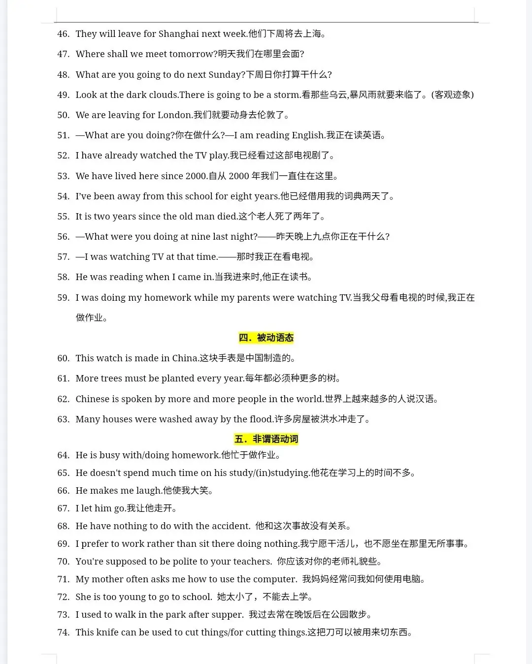 【中考英语】完成句子句型200题冲刺卷(背诵版)-第5张图片-四季读书网