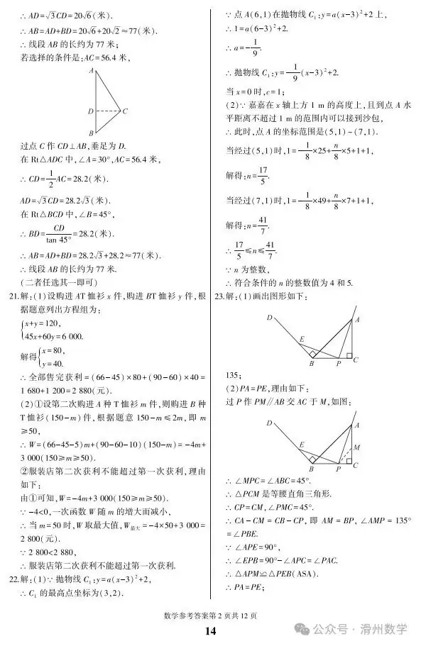 2024年河南中考数学导向总复习卷一-第10张图片-四季读书网