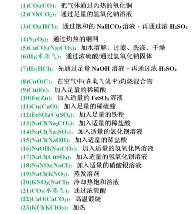 中考化学:物质的检验、鉴别、除杂和共存知识点集合!-第8张图片-四季读书网 中考化学:物质的检验、鉴别、除杂和共存知识点集合!-第8张图片-四季读书网