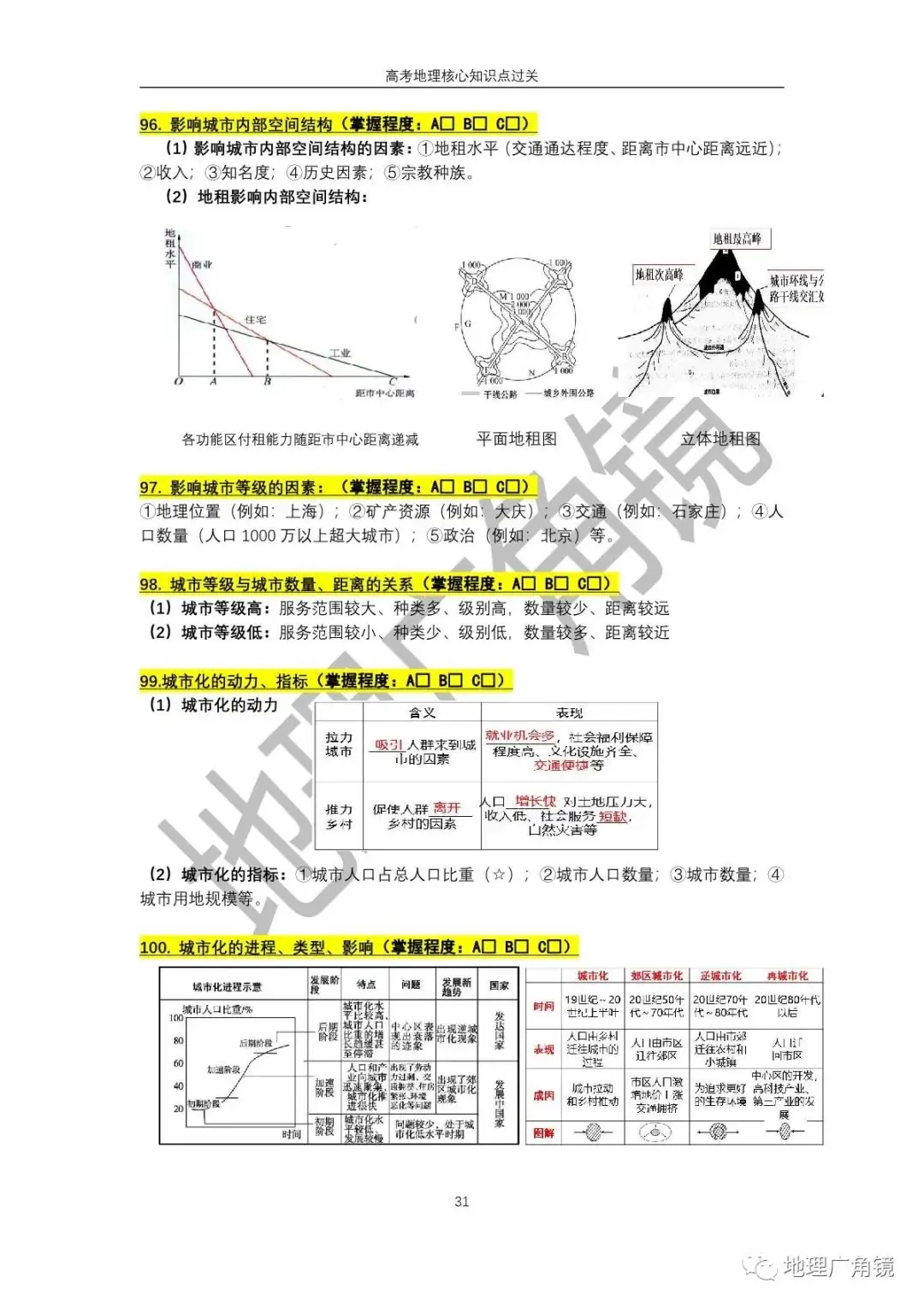 查缺补漏量化过关-《高三复习必备——高考地理核心考点过关手册(新课标版)》-第39张图片-四季读书网