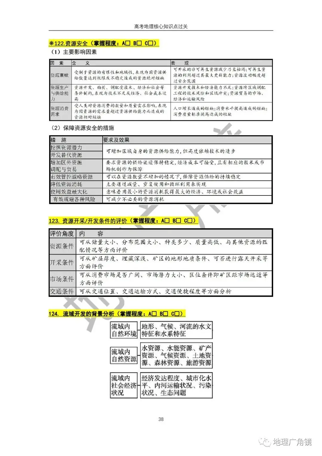 查缺补漏量化过关-《高三复习必备——高考地理核心考点过关手册(新课标版)》-第46张图片-四季读书网