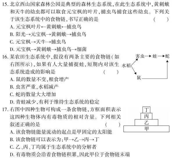 【中考生物】生物与环境 第1张 【中考生物】生物与环境 第1张