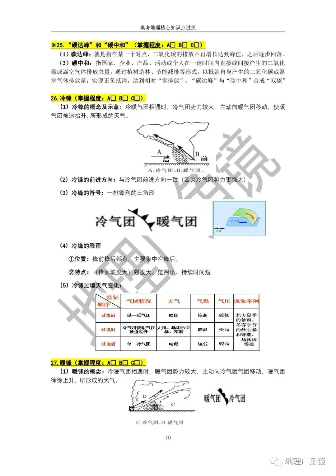 查缺补漏量化过关-《高三复习必备——高考地理核心考点过关手册(新课标版)》-第18张图片-四季读书网