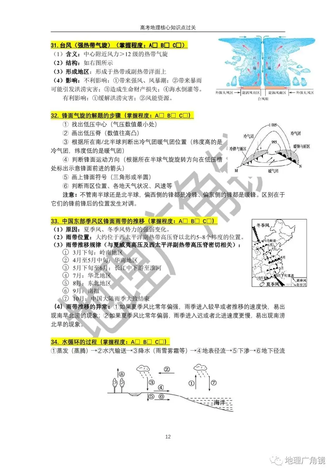 查缺补漏量化过关-《高三复习必备——高考地理核心考点过关手册(新课标版)》-第20张图片-四季读书网