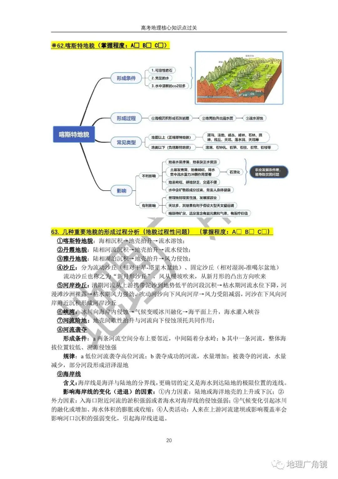 查缺补漏量化过关-《高三复习必备——高考地理核心考点过关手册(新课标版)》-第28张图片-四季读书网