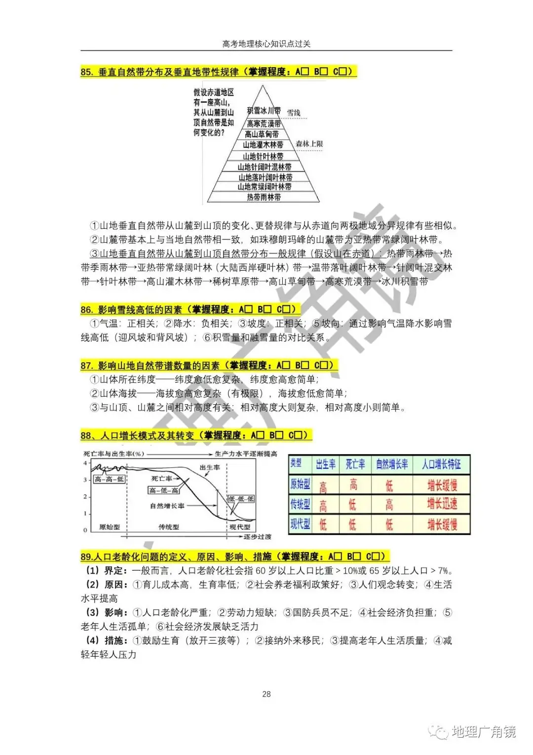 查缺补漏量化过关-《高三复习必备——高考地理核心考点过关手册(新课标版)》-第36张图片-四季读书网