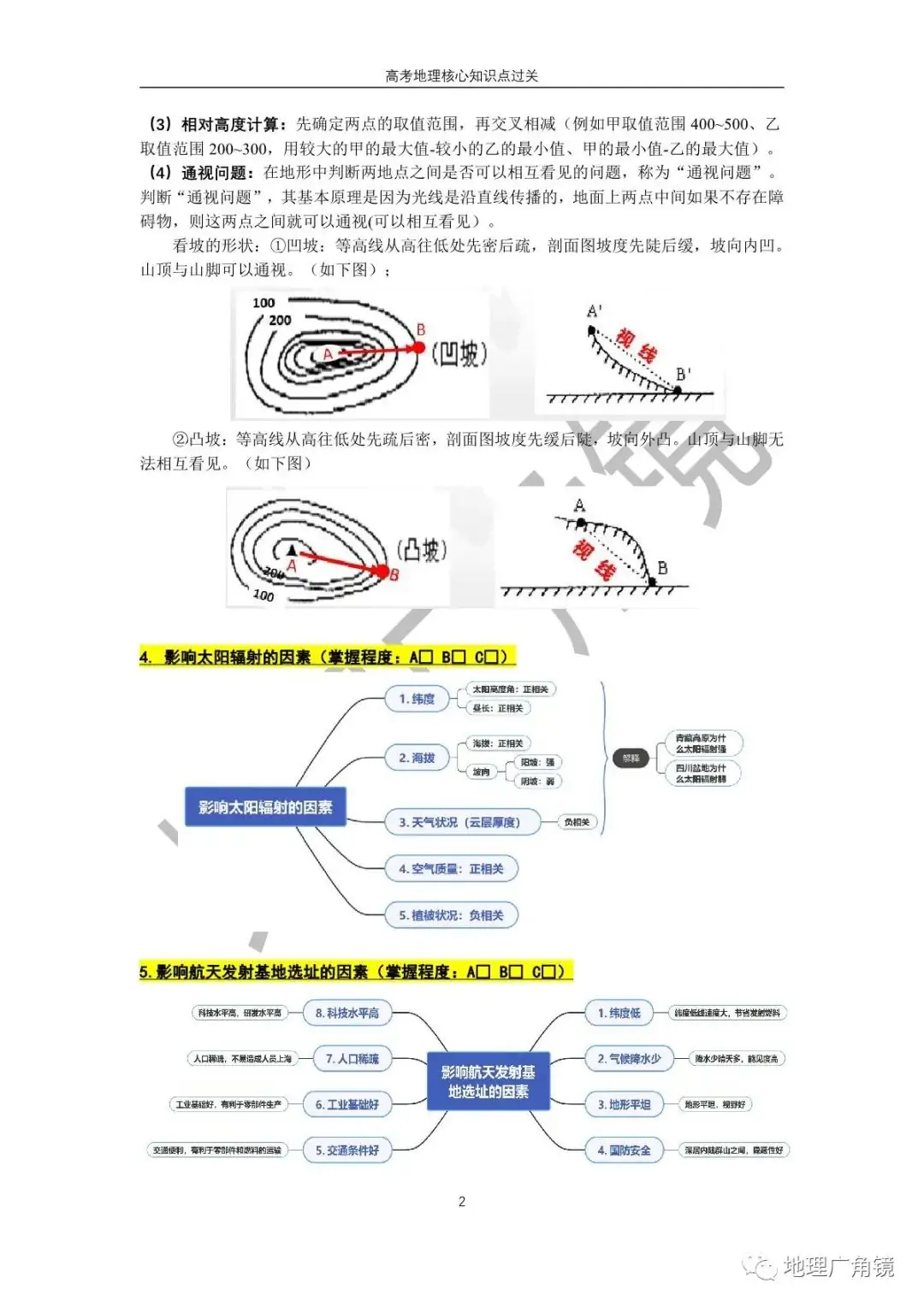 查缺补漏量化过关-《高三复习必备——高考地理核心考点过关手册(新课标版)》-第10张图片-四季读书网